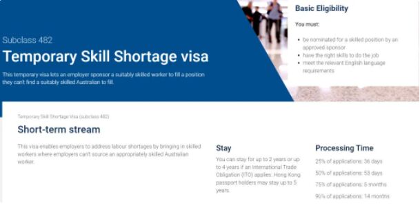 澳洲雇主担保签证482短期职业有机会转永居！